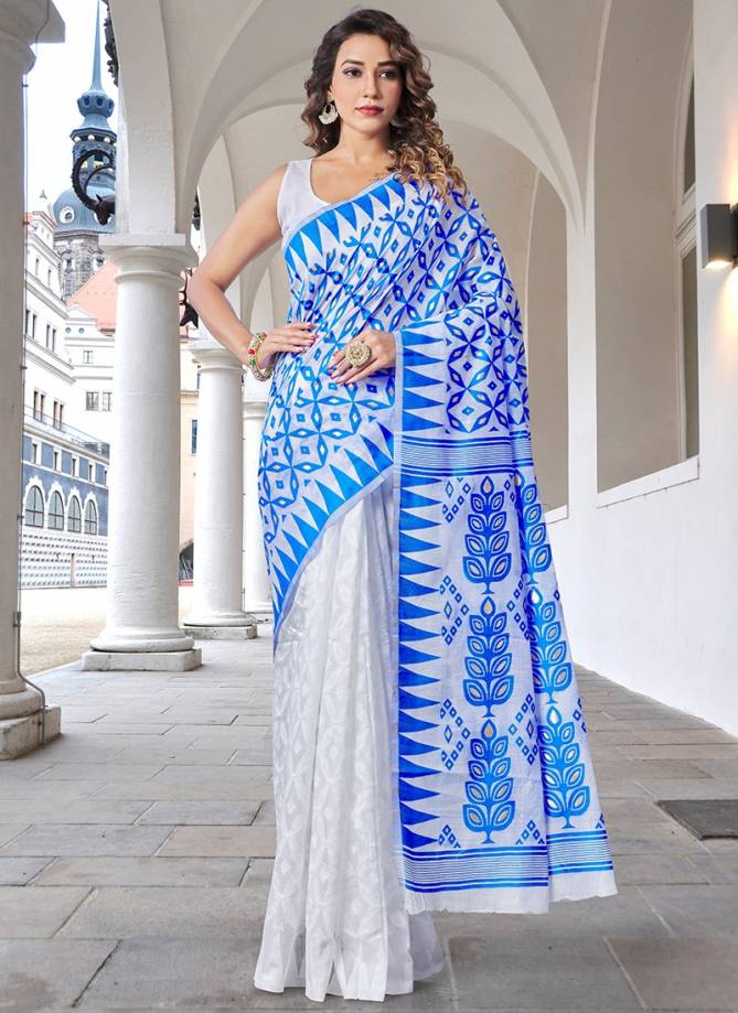 Jamdani 1 Latest Fancy Casual Wear Designer Cotton Printed Saree Collection